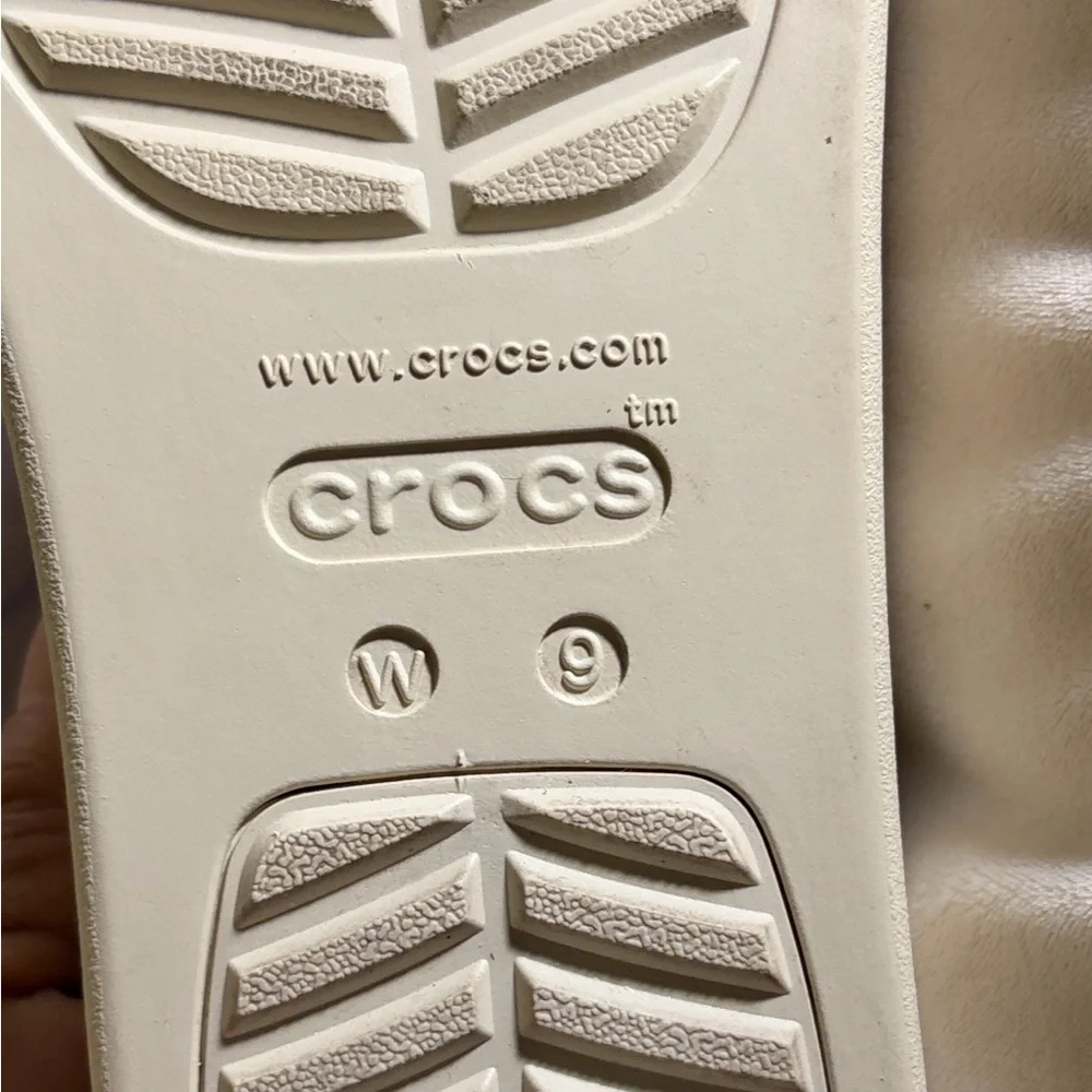 CROCS Lite Ride Brooklyn Bone Women's‎ wedge Sandals Sz 9